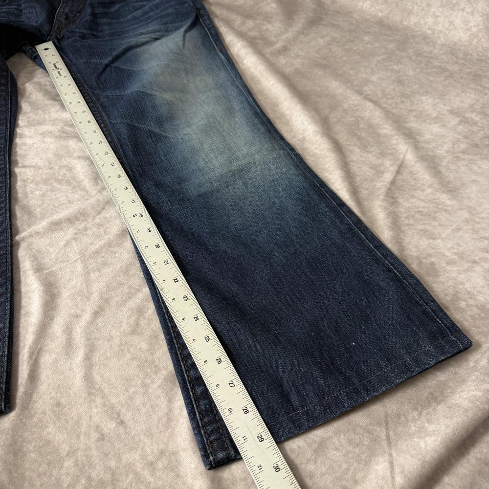 VTG True Religion Rainbow Billy Jeans Mens 33x30 Blue Straight Denim USA - Picture 8 of 12
